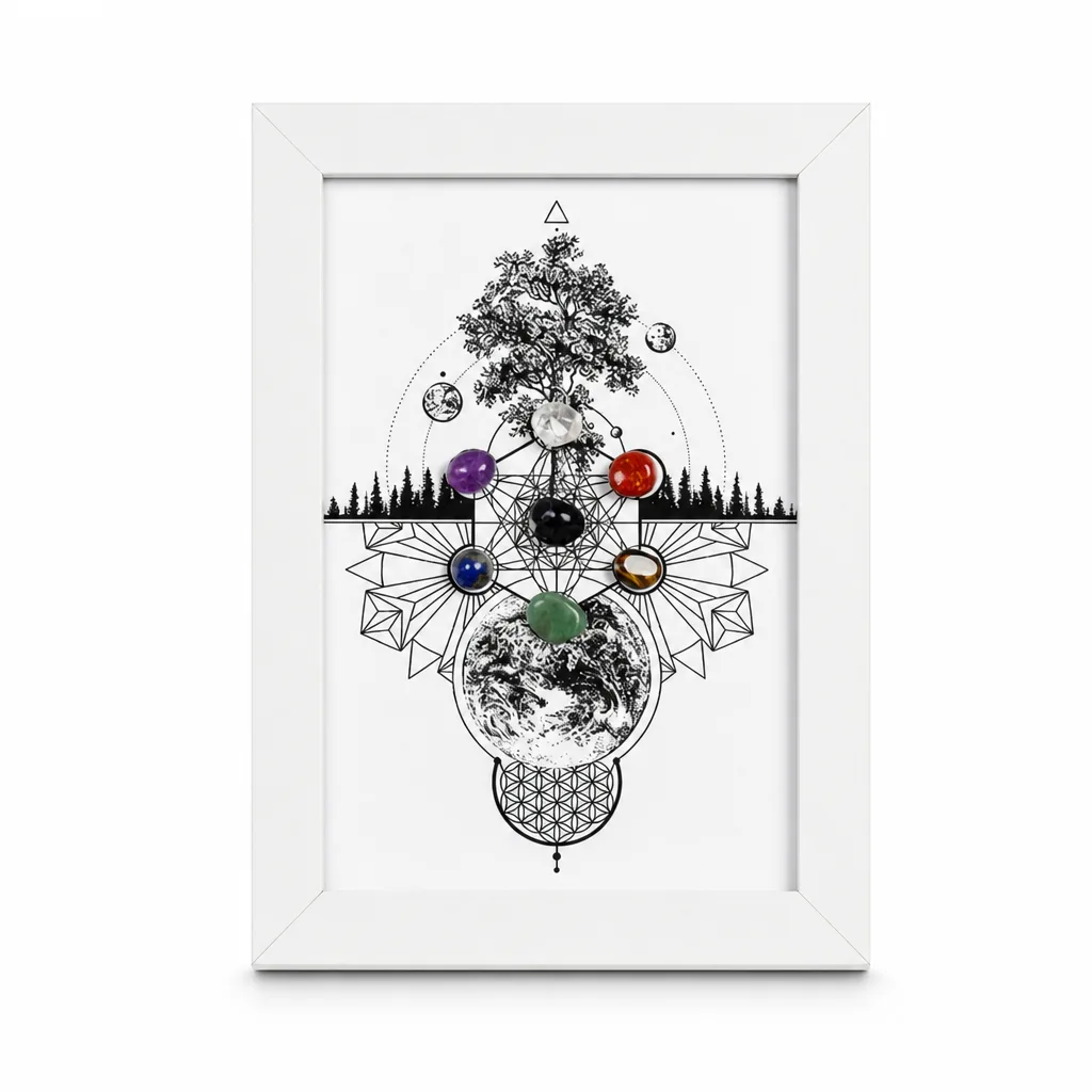 Tree of Life Metatron Crystal Stone Photo Frame – Premium Handcrafted Metaphysical Chakra Energy & Protection Decor for Meditation, Yoga, Bedroom, Office, Living Room, We image 1 Tree of Life Metatron Crystal Stone Photo Frame – Premium Handcrafted Metaphysical Chakra Energy & Protection Decor for Meditation, Yoga, Bedroom, Office, Living Room, We
