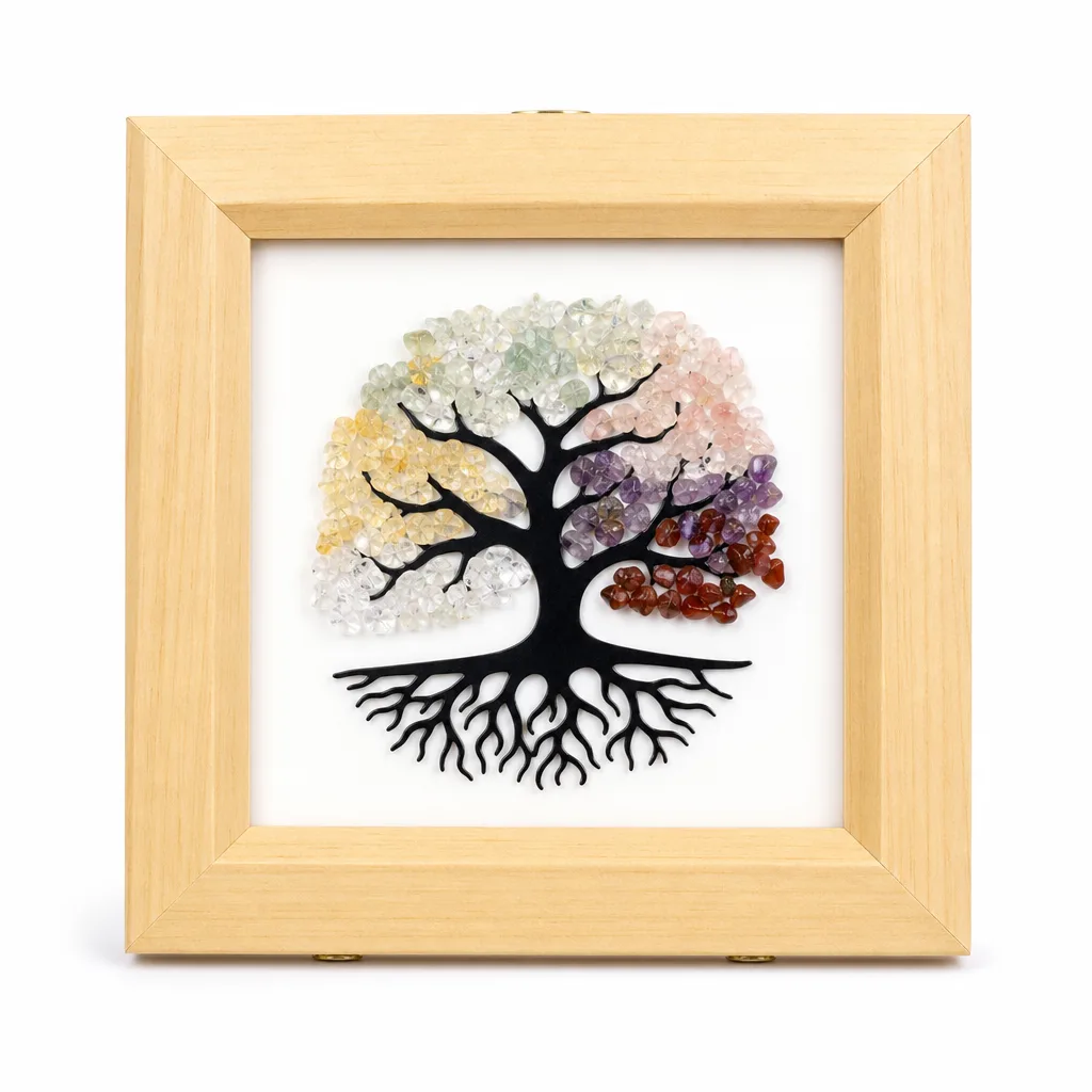 Tree of Life Root Crystal Decorative Picture Frame – Handcrafted Premium Chakra Healing Energy Decor for Meditation, Yoga, Bedroom, Office & Spiritual Gift image 1 Tree of Life Root Crystal Decorative Picture Frame – Handcrafted Premium Chakra Healing Energy Decor for Meditation, Yoga, Bedroom, Office & Spiritual Gift