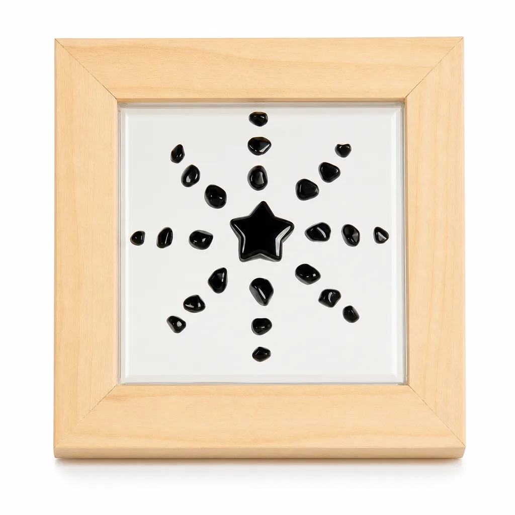 Sunflower Pentagram Crystal Frame – Handcrafted Quartz for Chakra Healing & Energy, Meditation, Yoga, Altar Decor image 1 Sunflower Pentagram Crystal Frame – Handcrafted Quartz for Chakra Healing & Energy, Meditation, Yoga, Altar Decor