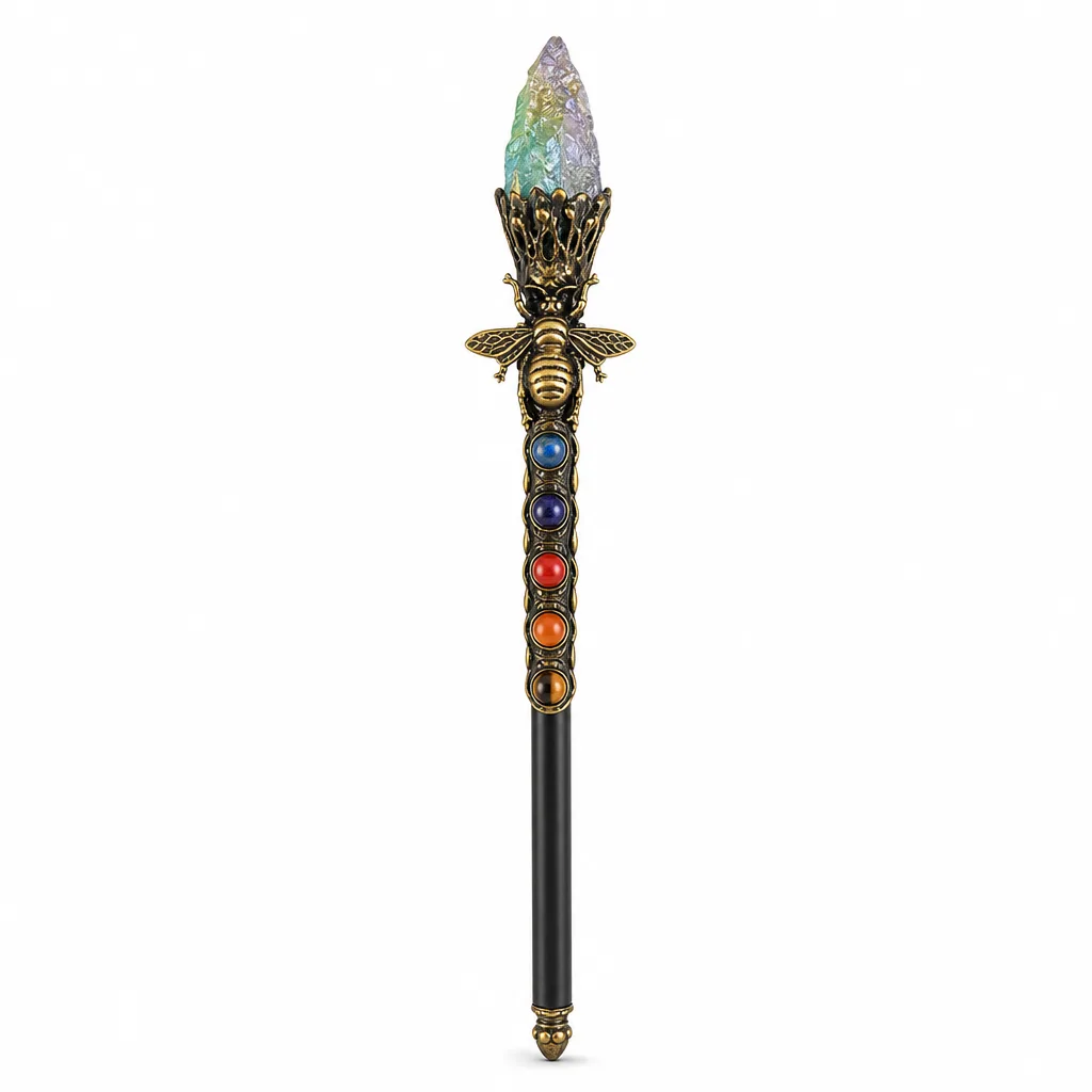 Premium Color-Plated Insect Magic Wand – Chakra Healing Energy & Protection for Meditation, Yoga, Home & Spiritual Gifts