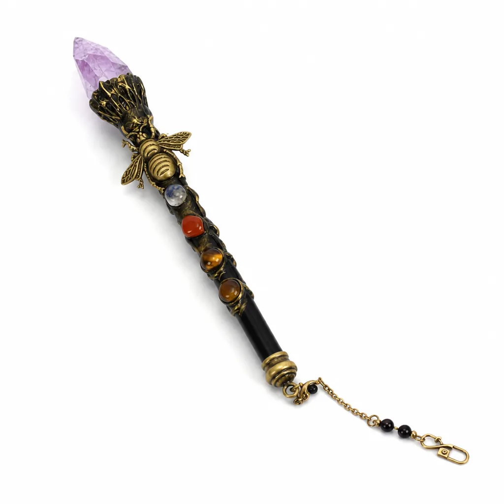 Premium Color-Plated Insect Magic Wand – Chakra Healing Energy & Protection for Meditation, Yoga, Home & Spiritual Gifts