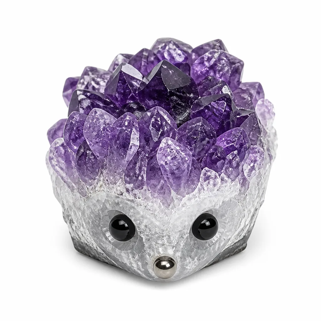 Premium Handcrafted Crystal Hedgehog Figurine for Chakra Healing Energy Decor Meditation Yoga Living Room Altar Gift image 1 Premium Handcrafted Crystal Hedgehog Figurine for Chakra Healing Energy Decor Meditation Yoga Living Room Altar Gift