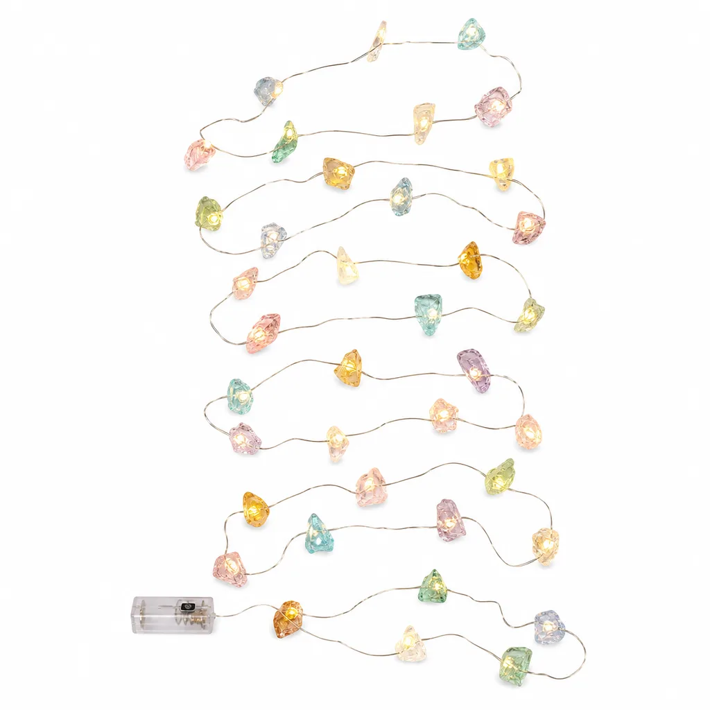 Premium Raw Crystal String Lights Chakra Healing Energy Decor for Meditation Bedroom & Wellness Studio Collection image 1 Premium Raw Crystal String Lights Chakra Healing Energy Decor for Meditation Bedroom & Wellness Studio Collection
