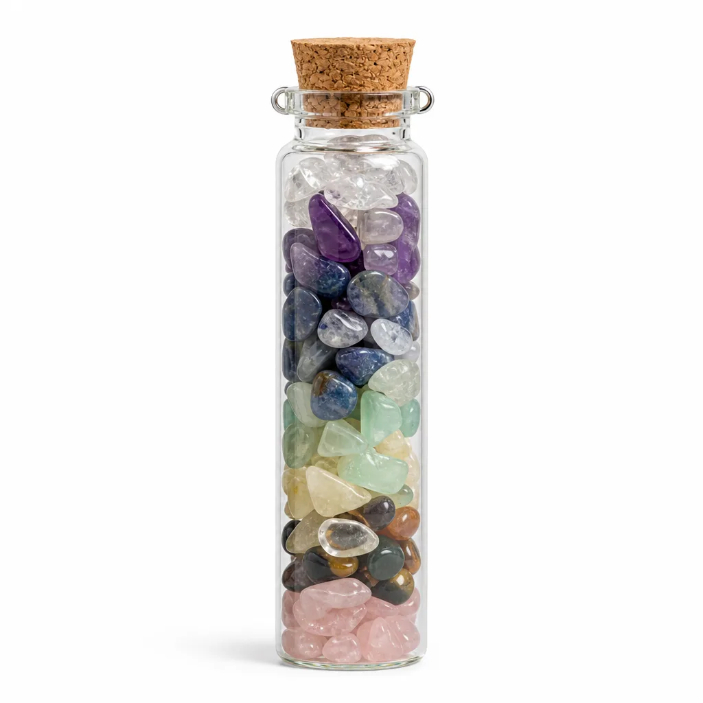 Premium Handcrafted Crystal Fragments Drift Bottle – Chakra Healing Energy Decor for Meditation, Yoga & Spiritual Gifts image 1 Premium Handcrafted Crystal Fragments Drift Bottle – Chakra Healing Energy Decor for Meditation, Yoga & Spiritual Gifts