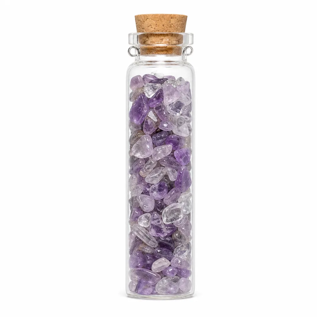 Crystal Fragments Drift Bottle Handcrafted Chakra Healing Energy Protection for Meditation Yoga Bedroom Office Spiritual Gift Collection image 1 Crystal Fragments Drift Bottle Handcrafted Chakra Healing Energy Protection for Meditation Yoga Bedroom Office Spiritual Gift Collection