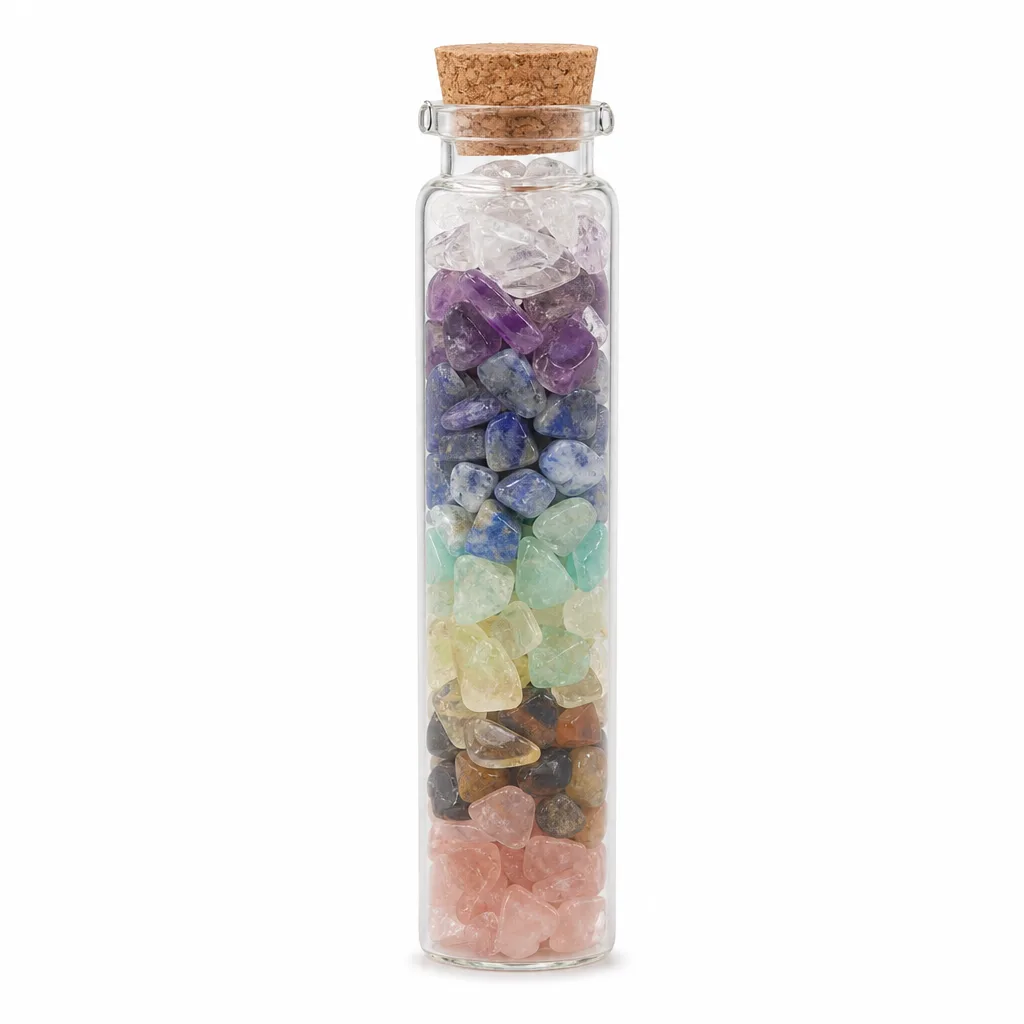Crystal Chip Wish Bottle Handcrafted Metaphysical Energy Healing Decor for Meditation Yoga Altar Bedroom Office Premium Spiritual Collection image 1 Crystal Chip Wish Bottle Handcrafted Metaphysical Energy Healing Decor for Meditation Yoga Altar Bedroom Office Premium Spiritual Collection
