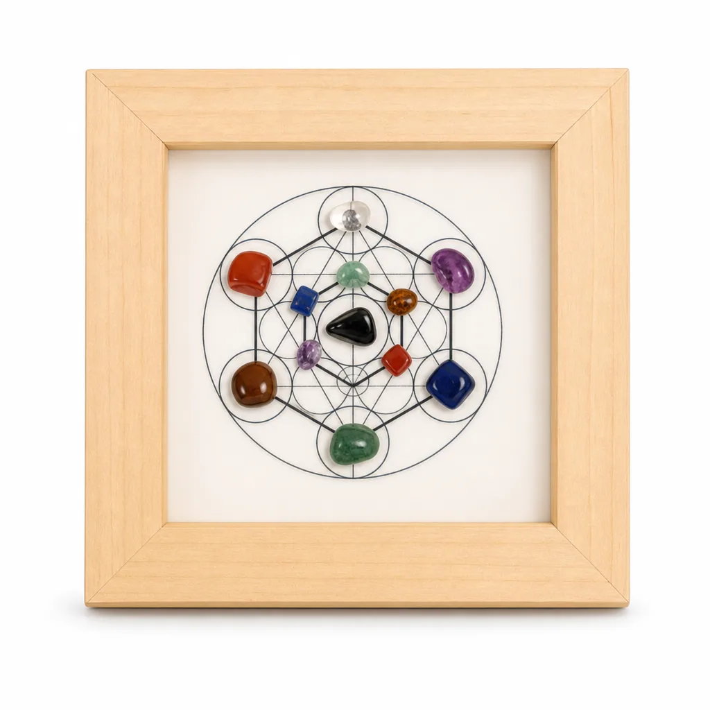 Metatron Hexagonal Crystal Photo Frame Premium Handcrafted Chakra Healing Energy Protection Decor for Meditation Yoga Bedroom Office Living Room Wellness Studio Altar Gif image 1 Metatron Hexagonal Crystal Photo Frame Premium Handcrafted Chakra Healing Energy Protection Decor for Meditation Yoga Bedroom Office Living Room Wellness Studio Altar Gif