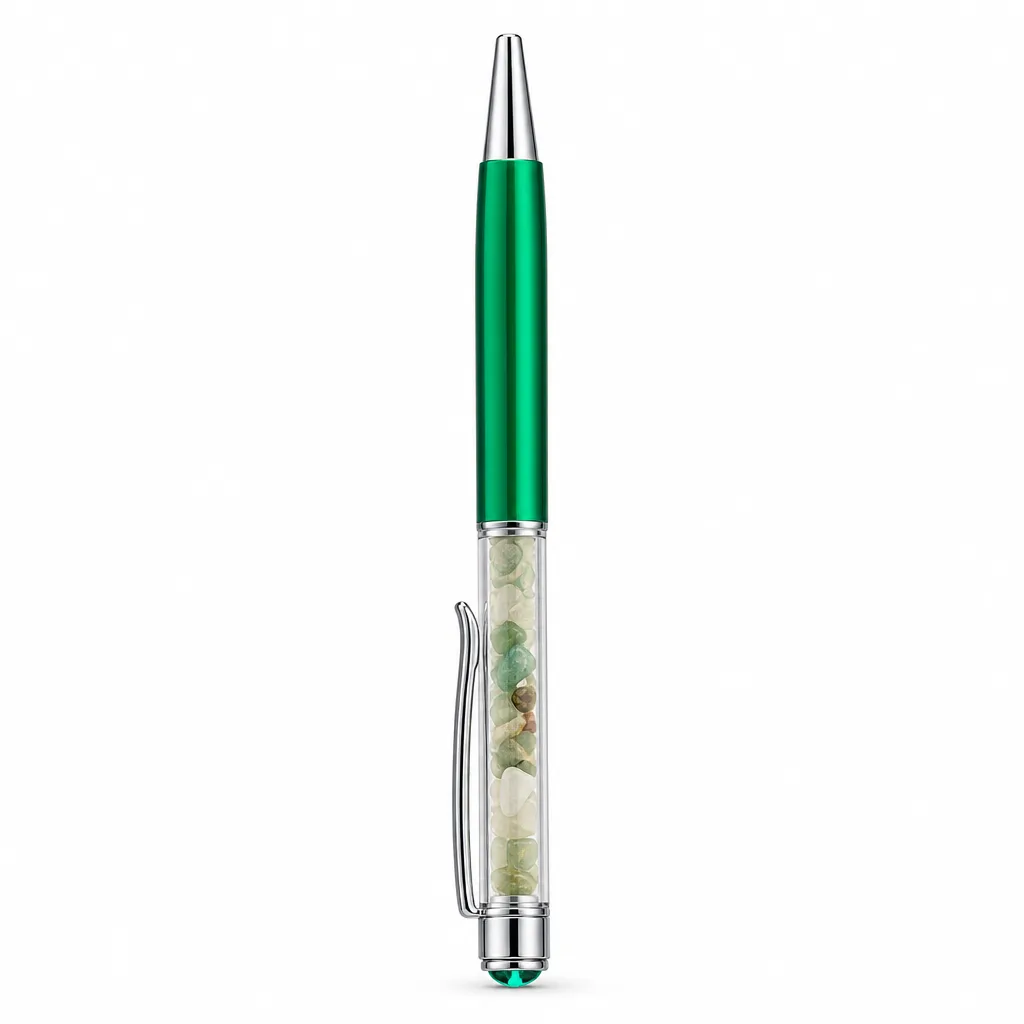 Premium Gravel Crystal Pen – Handcrafted Healing Energy & Chakra Protection for Meditation, Office, and Spiritual Gifts image 1 Premium Gravel Crystal Pen – Handcrafted Healing Energy & Chakra Protection for Meditation, Office, and Spiritual Gifts