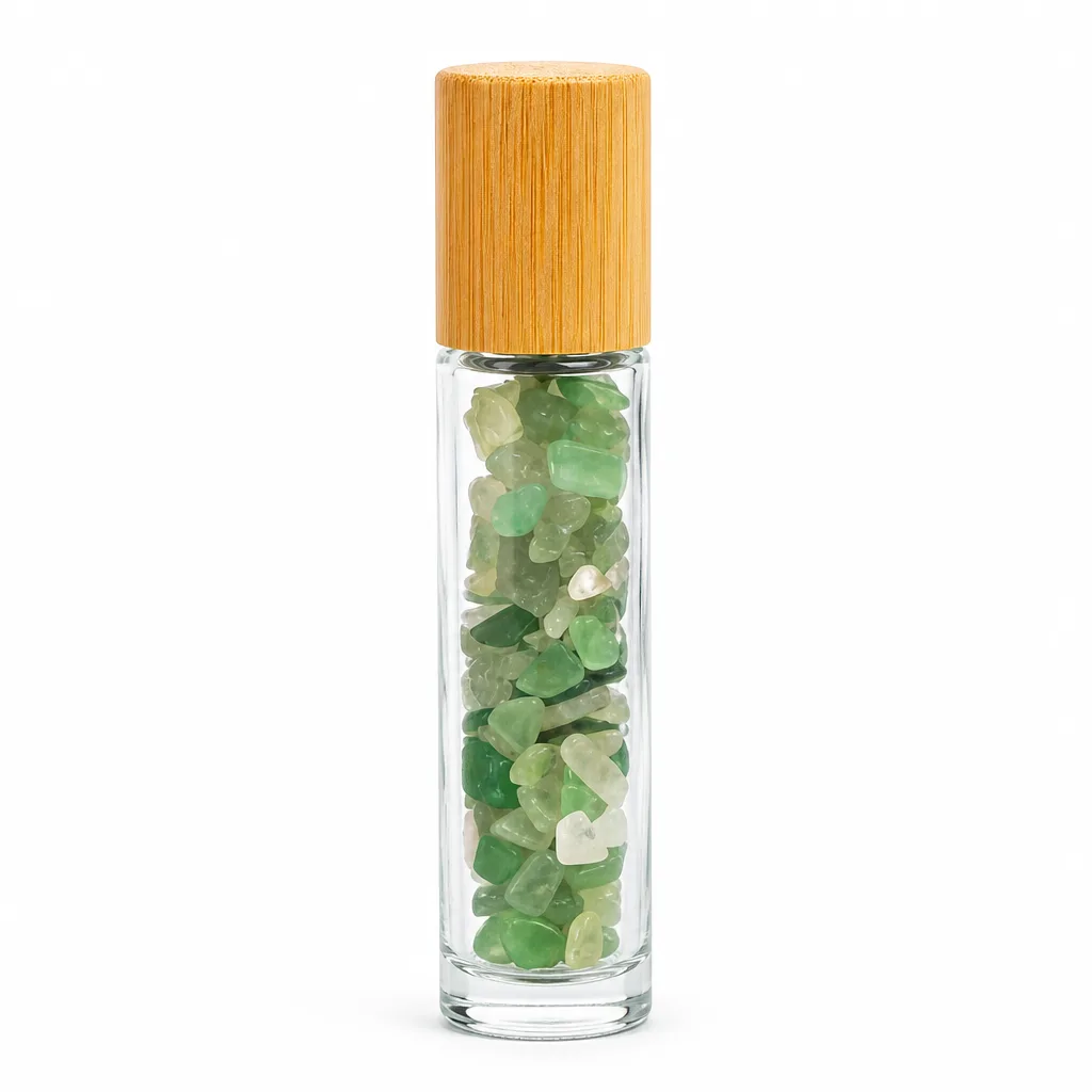 Premium Wood Grain Cap Roll-On Bottle for Chakra Energy Healing & Protection, Meditation Yoga Bedroom Office Wellness Studio Spiritual Gift Collection