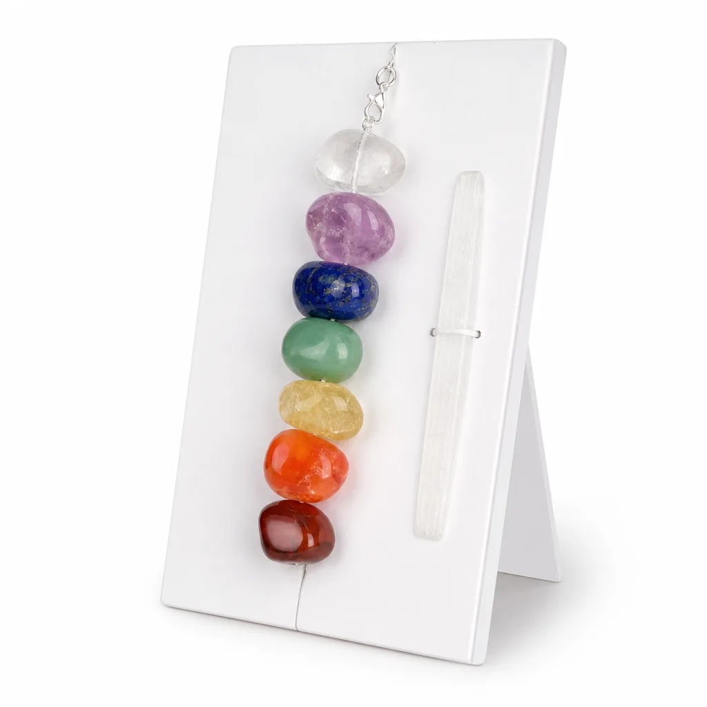 Premium Seven Chakra Healing Stones Set Natural Crystal Energy Protection for Meditation Yoga & Altar Decor Metaphysical Collection Edition