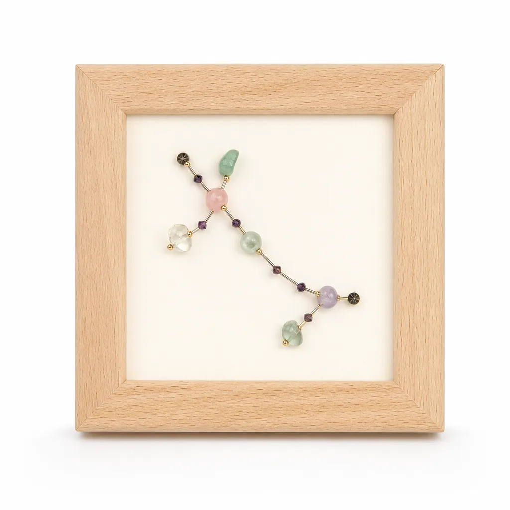 Premium Handcrafted Zodiac Crystal Painting for Chakra Healing and Meditation Decor