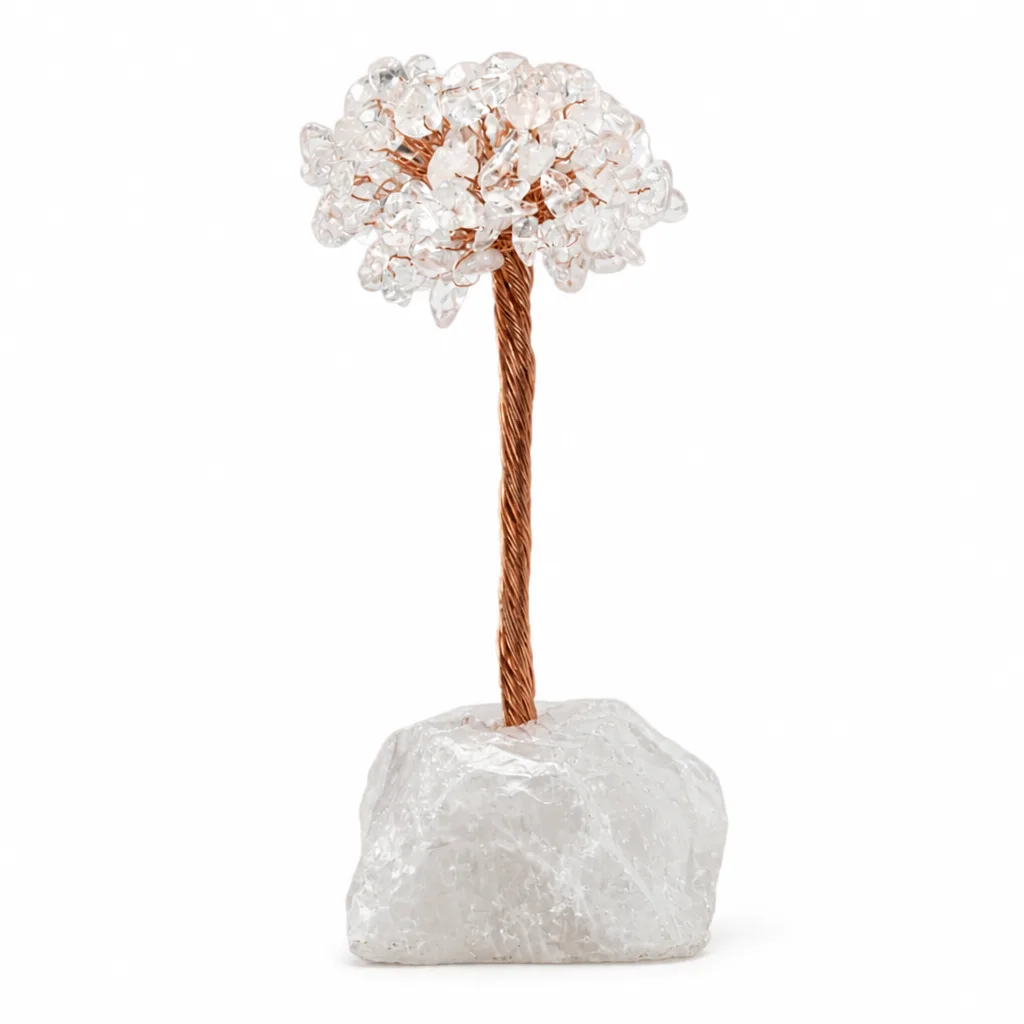 Premium White Crystal Healing Energy Tree – Chakra Protection Decor for Meditation, Yoga, Bedroom, Office & Altar Spaces