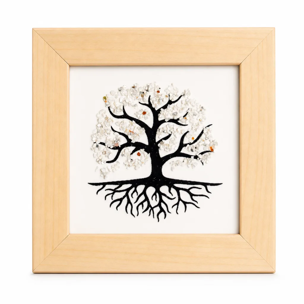 Tree of Life Crystal Stone Decorative Picture Frame – Premium Metaphysical Chakra Healing Energy Protection Decor for Meditation, Yoga, Bedroom, Office, Living Room, Well image Tree of Life Crystal Stone Decorative Picture Frame – Premium Metaphysical Chakra Healing Energy Protection Decor for Meditation, Yoga, Bedroom, Office, Living Room, Well