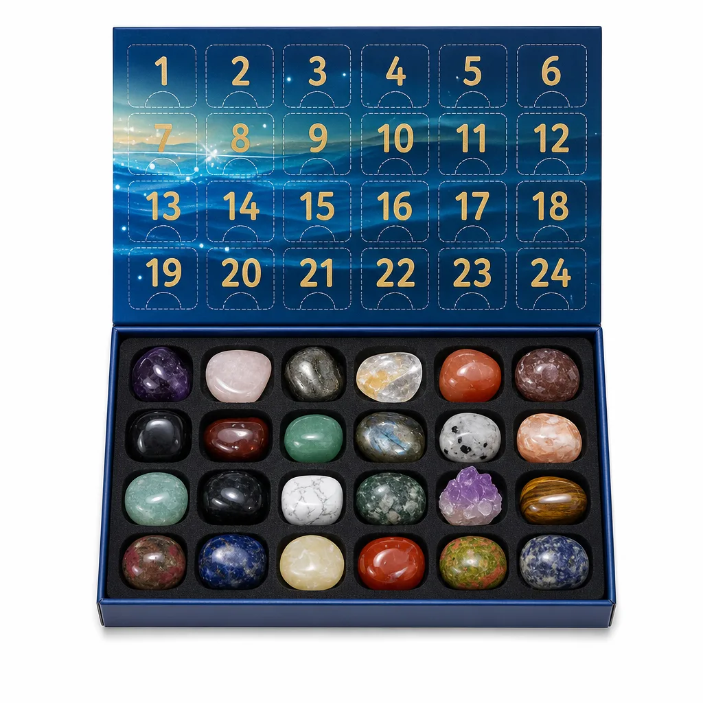 Premium Blind Box Rolling Stone Edition Crystal Collection – Chakra Energy Protection Decor for Meditation, Yoga, Office & Spiritual Gift Use