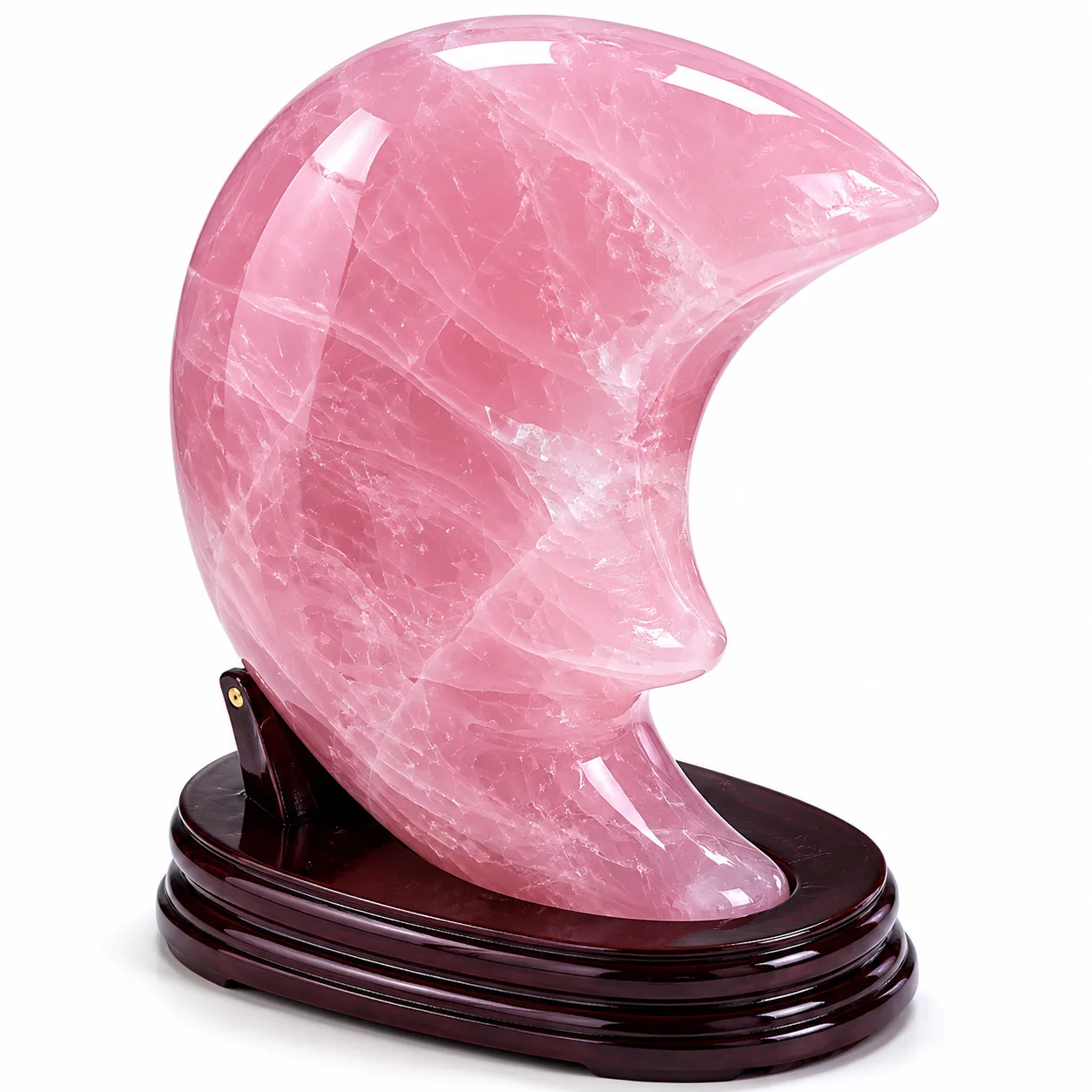 Rose Quartz Moon Ornament – Premium Handcrafted Healing Chakra Crystal for Meditation, Bedroom, Office & Spiritual Gift image 1 Rose Quartz Moon Ornament – Premium Handcrafted Healing Chakra Crystal for Meditation, Bedroom, Office & Spiritual Gift