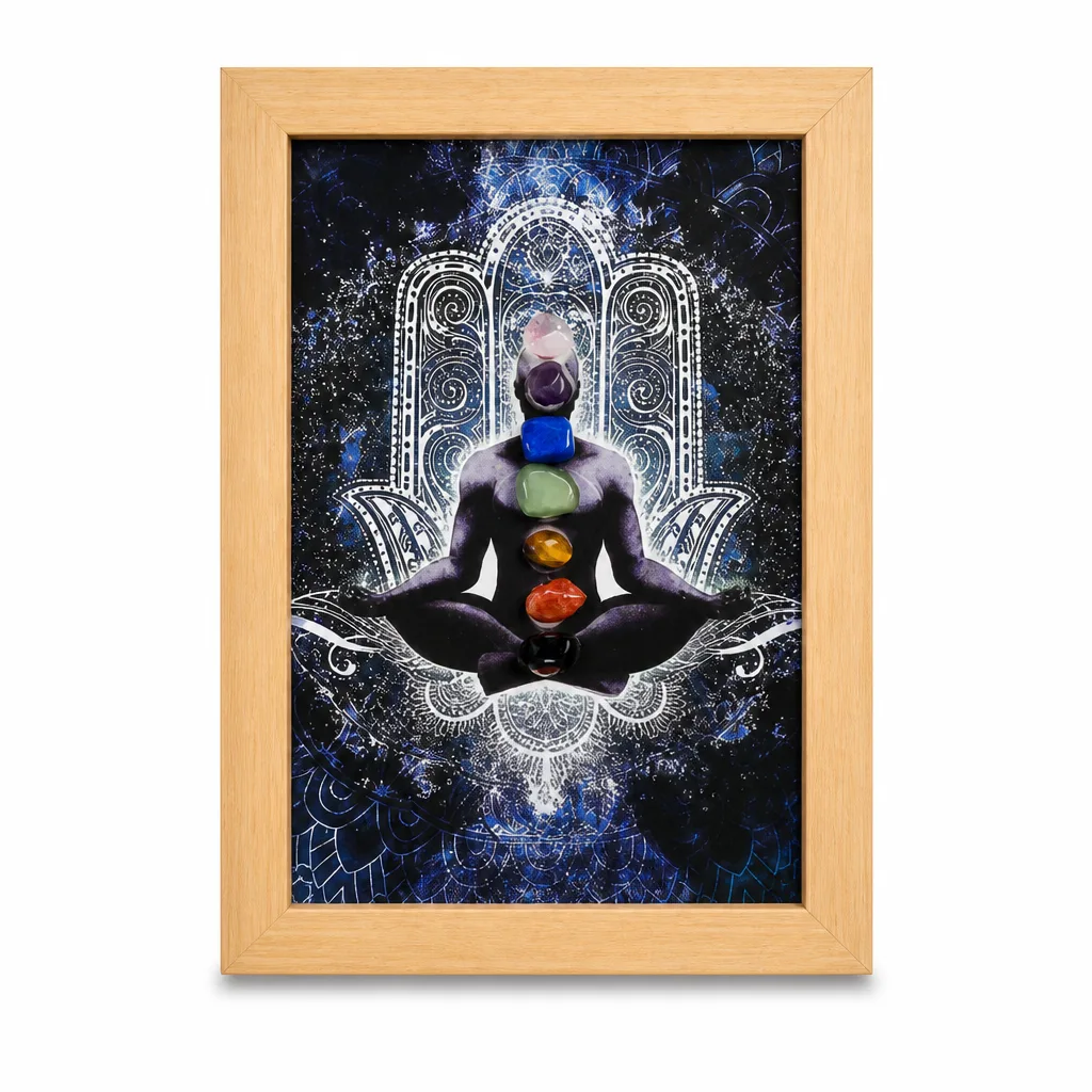Seven Chakras Crystal Picture Frame – Premium Chakra Healing Energy Decor for Meditation, Yoga & Spiritual Gift Collection image 1 Seven Chakras Crystal Picture Frame – Premium Chakra Healing Energy Decor for Meditation, Yoga & Spiritual Gift Collection