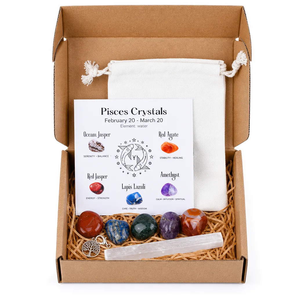 Premium Handcrafted Zodiac Healing Stones – Chakra Energy & Protection for Meditation, Yoga, Altar & Executive Desk Decor
