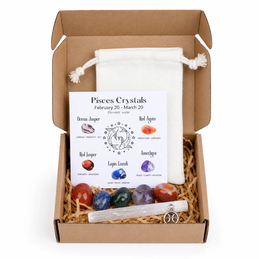 Zodiac Healing Stones Crystal Set – Premium Handcrafted Chakra Energy & Protection for Meditation, Yoga, Home & Spiritual Gifts