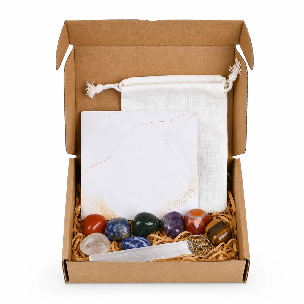 Zodiac Healing Stones Crystal Set – Handcrafted Chakra Energy & Protection for Meditation, Yoga, Bedroom, Office, Living Room, Spiritual Gift Collection