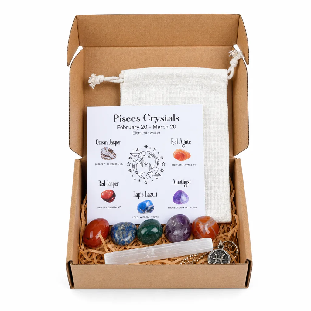 Zodiac Healing Stones Natural Crystal Set – Chakra Energy Healing & Protection for Meditation, Yoga, Home & Spiritual Gift