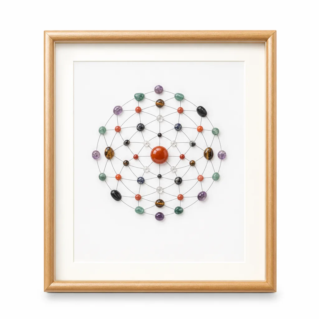 Rectangular Crystal Grid Photo Frame – Premium Handcrafted Chakra Healing Energy Decor for Meditation, Yoga, Living Room & Spiritual Gift image 1 Rectangular Crystal Grid Photo Frame – Premium Handcrafted Chakra Healing Energy Decor for Meditation, Yoga, Living Room & Spiritual Gift